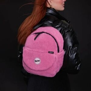 Backpack Mini Pink Sherpa Gift School Casual Bag